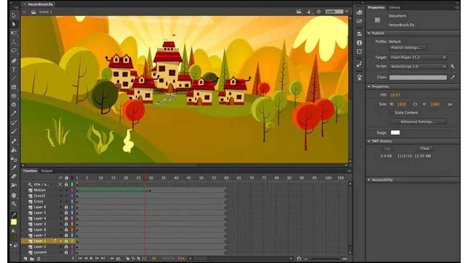 Как создать новый кадр в adobe animate